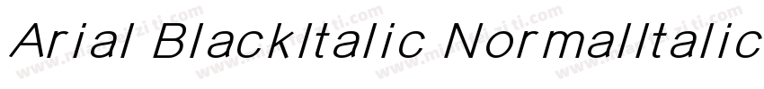 Arial BlackItalic NormalItalic 黑斜体字体转换